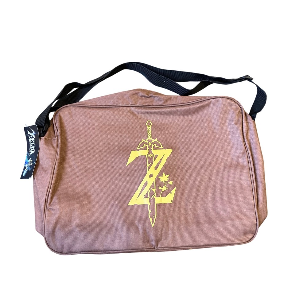 Nintendo Zelda Breath of the Wild Messenger Bag Brown Master Sword CultureFly